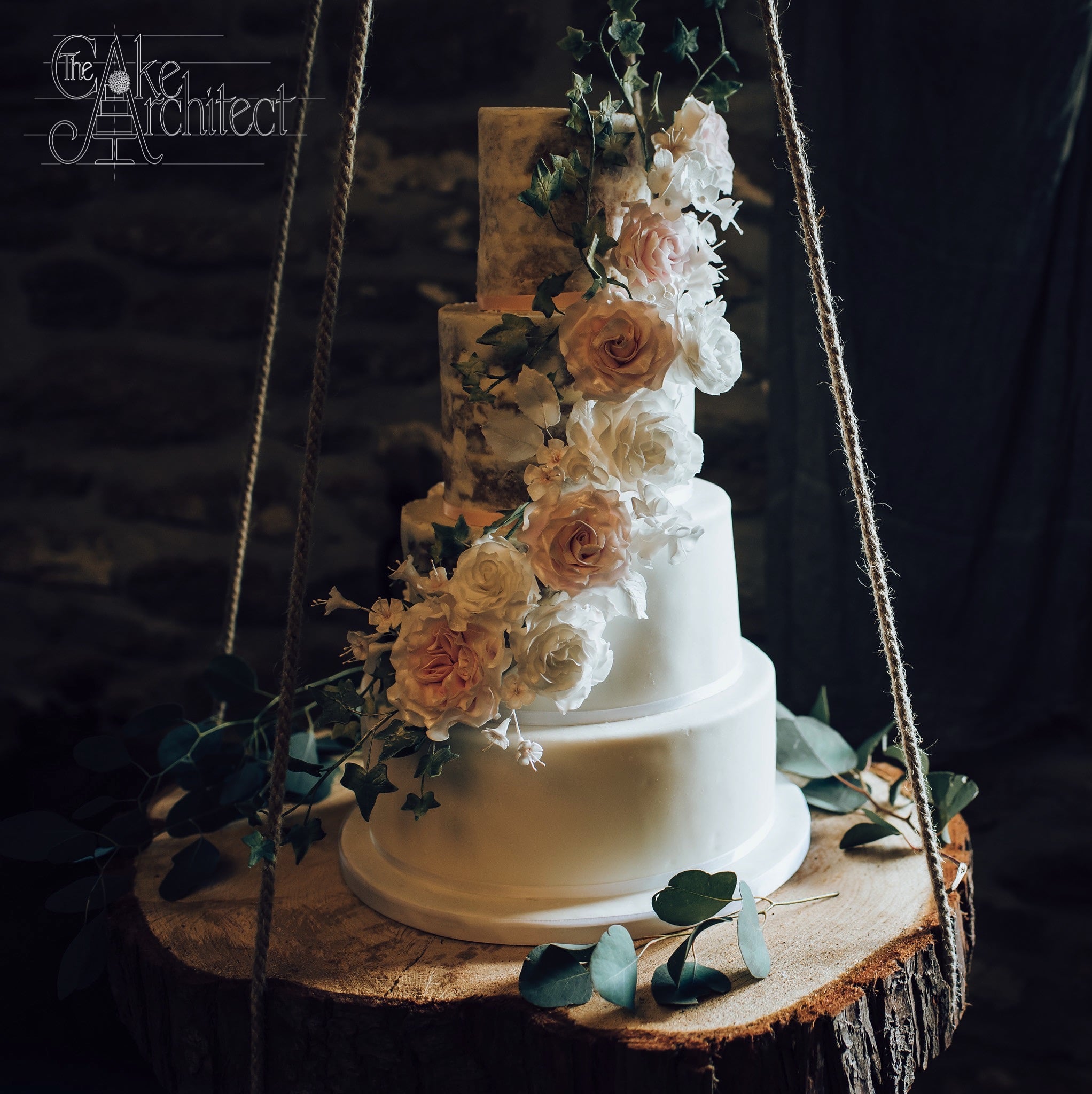 Luxury Floral Wedding Cakes, Naked Wedding Cakes, The Cake Architect, Bradford-on-Avon